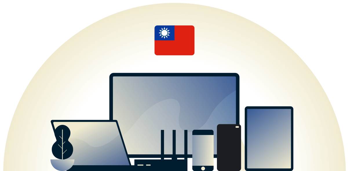 Taiwan-VPN sch&uuml;tzt eine Vielzahl von Ger&auml;ten.